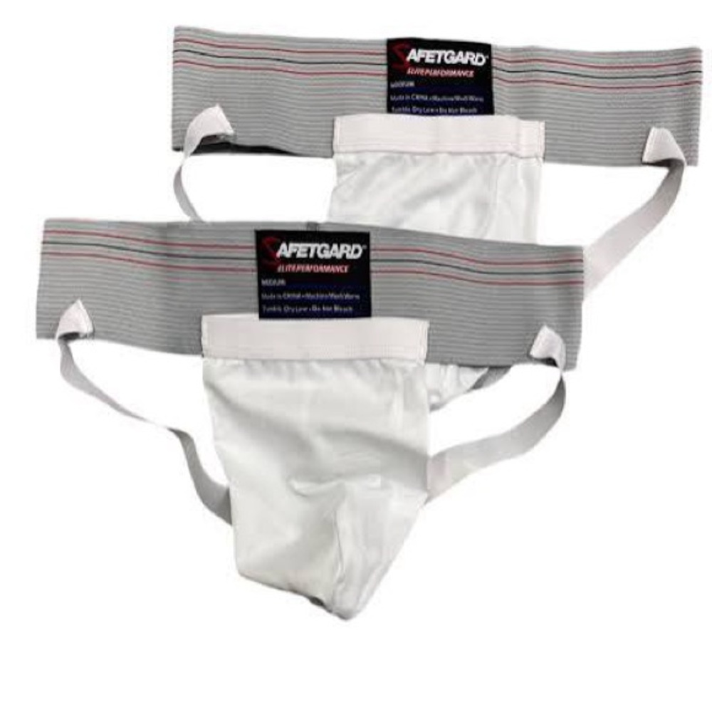 SAFETGARD Men's White and Gray Performance Supporter